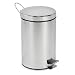 Polder 217214 3-1/5-Gallon Round Step Can, Stainless Steel