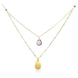 Satya Jewelry Gold Vermeil Amethyst Contentmen