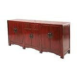 Sideboard 6dr/2drw-Antique Red
