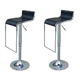 Click here to buy 2 PC Black LEM Piston Bar Stool Set by True Contemporary .