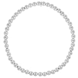 31bQ9BnTCUL. SL160  Sterling Silver Tarnish Free 4mm Bead Stretch Bracelet, 7.5