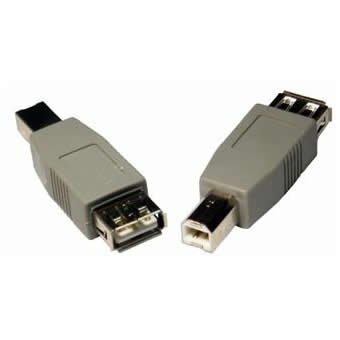 USB A Female to B Male Adapter