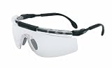 Uvex FitLogic Safety Glasses, Black/Silver frame, Clear lens, Ultra-dura coating