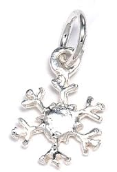.925 Sterling Silver Snowflake Charm