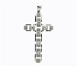 Gold Wide Link 0.25ct Diamond Cross Pendant