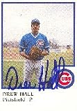 Drew Hall, Chicago Cubs Autographed Card