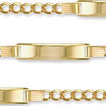Jewelco London 9ct Solid gold children's Curb ID Bracelet ( 3.5g )