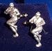 Rugby Player Pewter Cufflinks