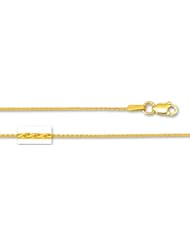 14K Yellow Gold Round Wheat Chain (Width 1.1mm)