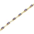 14K Yellow Gold Tanzanite Bracelet