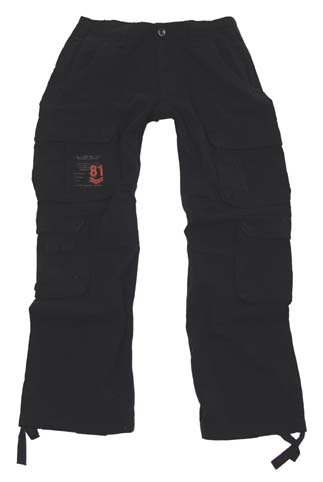 Lässige US Army Cargo Pant DEFENSE schwarz XS-XXL