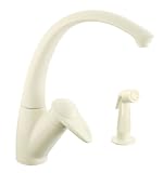31bQhsDk%2BKL. SL160  KOHLER K 6356 96 Avatar Single Control Kitchen Sink Faucet, Biscuit
