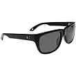 Spy Kubrik Sunglasses - Spy Optic Addict Series Casual Eyewear w/ Free B&F Heart Sticker Bundle - Shiny Black/Grey
