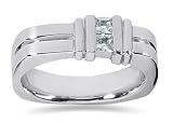 0.60 ctw Men's Diamond Ring in 18K White Gold