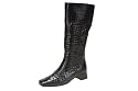 Rieker black patent knee length boot: Kira Z3550-00