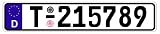 EuroPlate - Authentic 21 Germany European Economic Community (EEC) Reflective Plate - Random