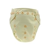 Happy Cherry 高品質 ベビー用おむつ おむつカバー 布オムツ カジュアル 肌に優しい サイズ調節可能 安全 ボタン式 通気性良い ベージュ