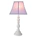 Purple Shade with White Candlestick Base Table Lamp