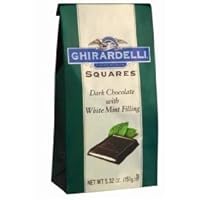Ghirardelli Chocolate Dark Chocolate and Mint Squares Chocolates Gift Bag, 5.32 oz.