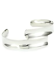 Argento Vivo Organic Concave Sterling Silver Cuff Bracelet