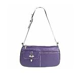 Maxx New York Leather Zip Top Bag with Outside Pockets