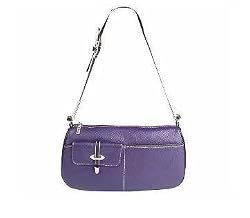 Maxx New York Leather Zip Top Bag with Outside Pockets