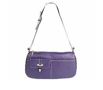 Maxx New York Leather Zip Top Bag with Outside Pockets