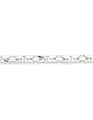 Sterling Silver 5mm Square Byzantine Chain, Best Quality Free Gift Box Satisfaction Guaranteed
