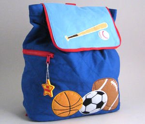 Check Out Personalized toddler quilted backpack by stephen joseph   sports Stephen Joseph Gifts