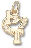 Texas Rangers I Heart T 1/2 Charm/Pendant -14K/10K, Stainless Steel or Gold Plated