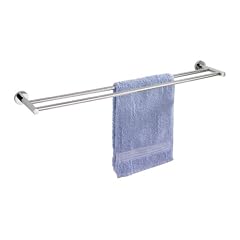 Wenko 17808100 Handtuchstange Duo Elegance Power-Loc - Befestigen ohne Bohren, Doppelstange, Chrom, 65.5 x 4 x 13.5 cm
