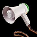 UK 25W Megaphone Loud SPEAKER Bull Horn White Amplifier