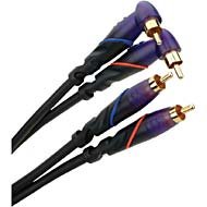 Monster Cable M DJ-RA-2M Monster DJ Cables 2 meter pair Angled RCA to RCA