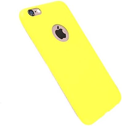 iPhone 6 6s Candy colors Soft TPU Silicon phone cases for iPhone 6 6s (Fluorescent Yellow)