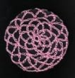 Pink Hair Net Crocheted Hair Bun Cover- MEDIUM