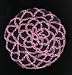 Pink Hair Net Crocheted Hair Bun Cover- MEDIUM