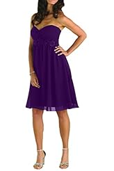 Sweetheart Short Chiffon Bridesmaid Dress 