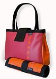 Bomber Diaper Tote - Rasberry & Orange