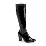 Women's Kiki-350, Stretch Patent Leather Gogo Boot, 3 1/4
