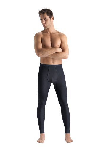 Hanro Men's Woolen Silk Longleg,Anthracite,Medium 