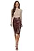 MeshMe Womens Alicia - Faux Leather Front Slit Pencil Skirt