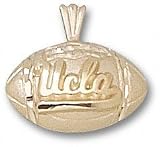 UCLA Bruins Solid 10K Gold ''UCLA'' Football Pendant