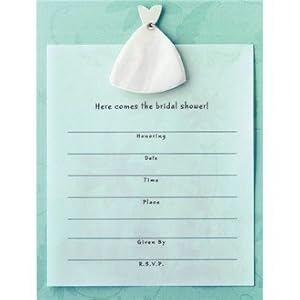 Bridal Dress Invitations Package of 8