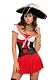 Purchase 6015 Espiral three piece pirate outfit includes dress, top, and waist cincher Top Quality