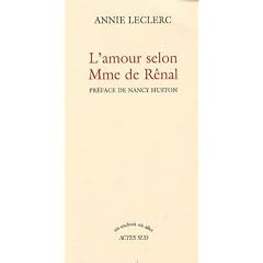 L'amour selon Mme de R�nal