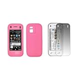 Premium Pink Soft Silicone Gel Skin Cover Case + Crystal Clear Screen Prote ....
