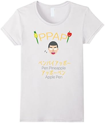 Women's PPAP Pen Pineapple Apple Pen T-Shirt Medium White
