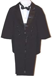 Wedding Ring Bearer Tux Youth Tuxedo Suit Tails Holiday