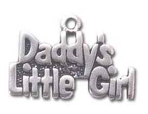 Solid Sterling Silver Daddy's Little Girl Charm