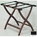 Designer Solid Oak Luggage Rack CURVED X in Dark Red Mahogany/Black (Dark Red Mahogany/Black) (20"H x 23.75"W x 15.5"D)